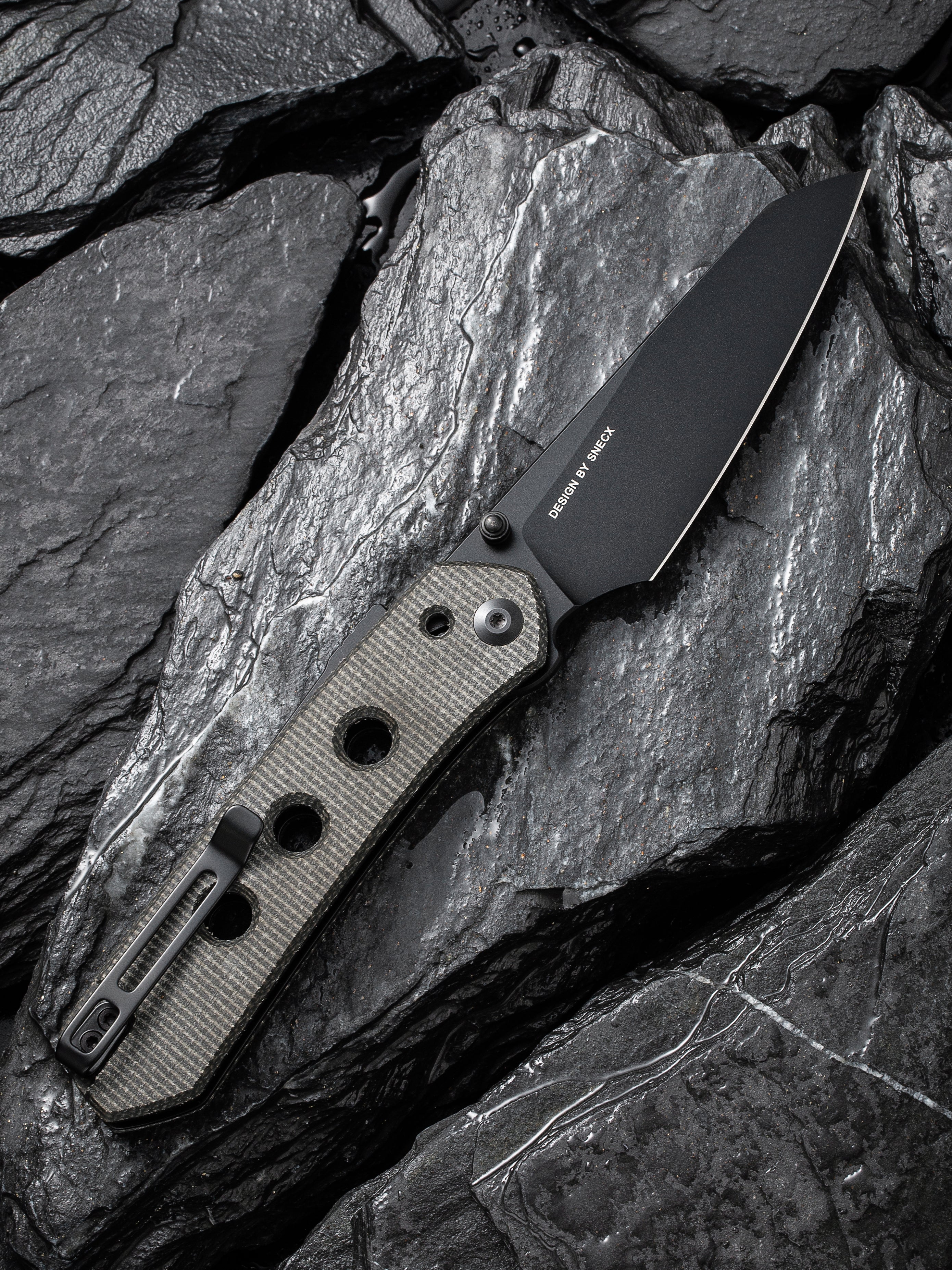CIVIVI Vision FG — Dark Green Canvas Micarta