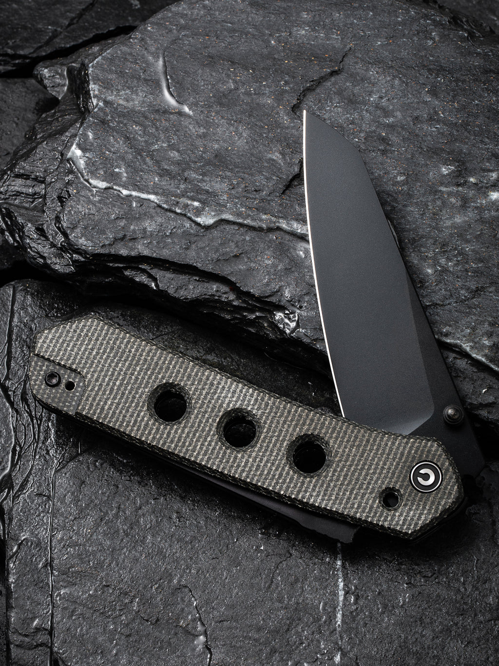 CIVIVI Vision FG — Dark Green Canvas Micarta