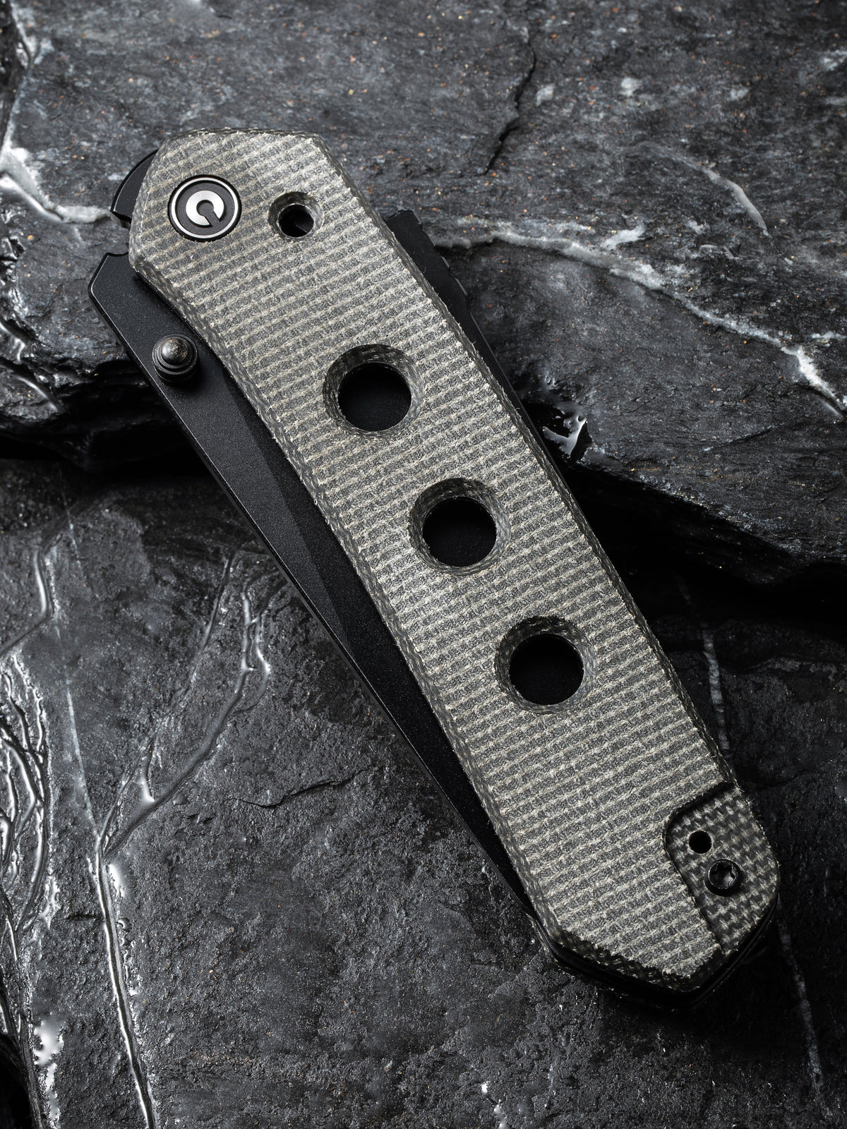 CIVIVI Vision FG — Dark Green Canvas Micarta