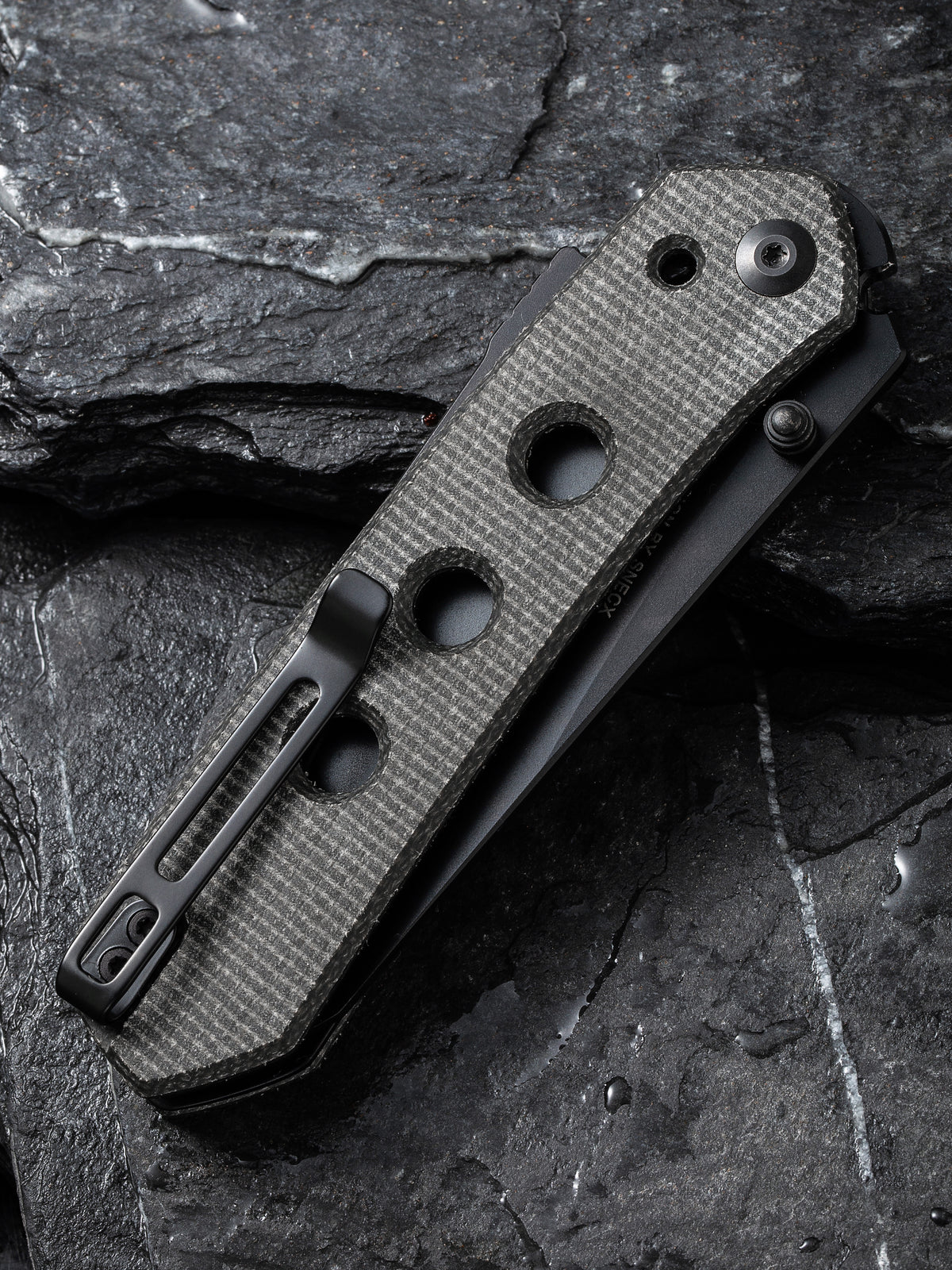 CIVIVI Vision FG — Dark Green Canvas Micarta