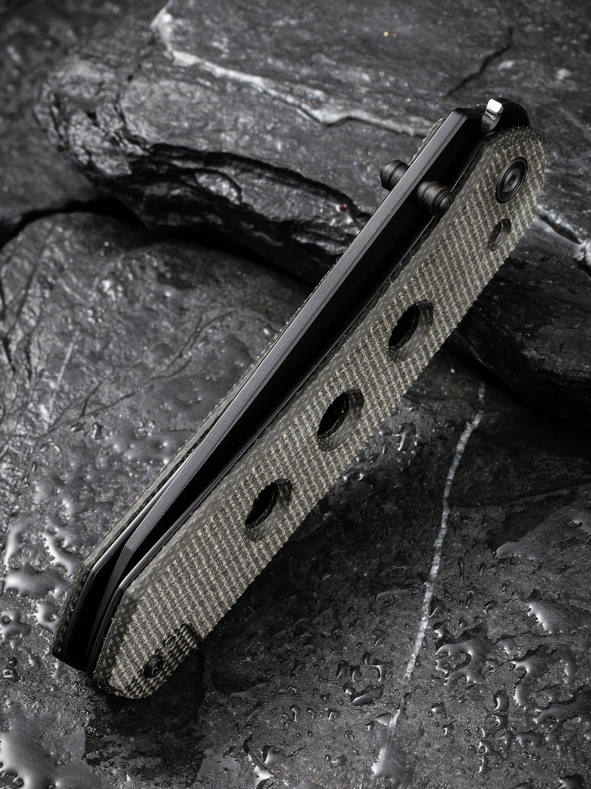 CIVIVI Vision FG — Dark Green Canvas Micarta