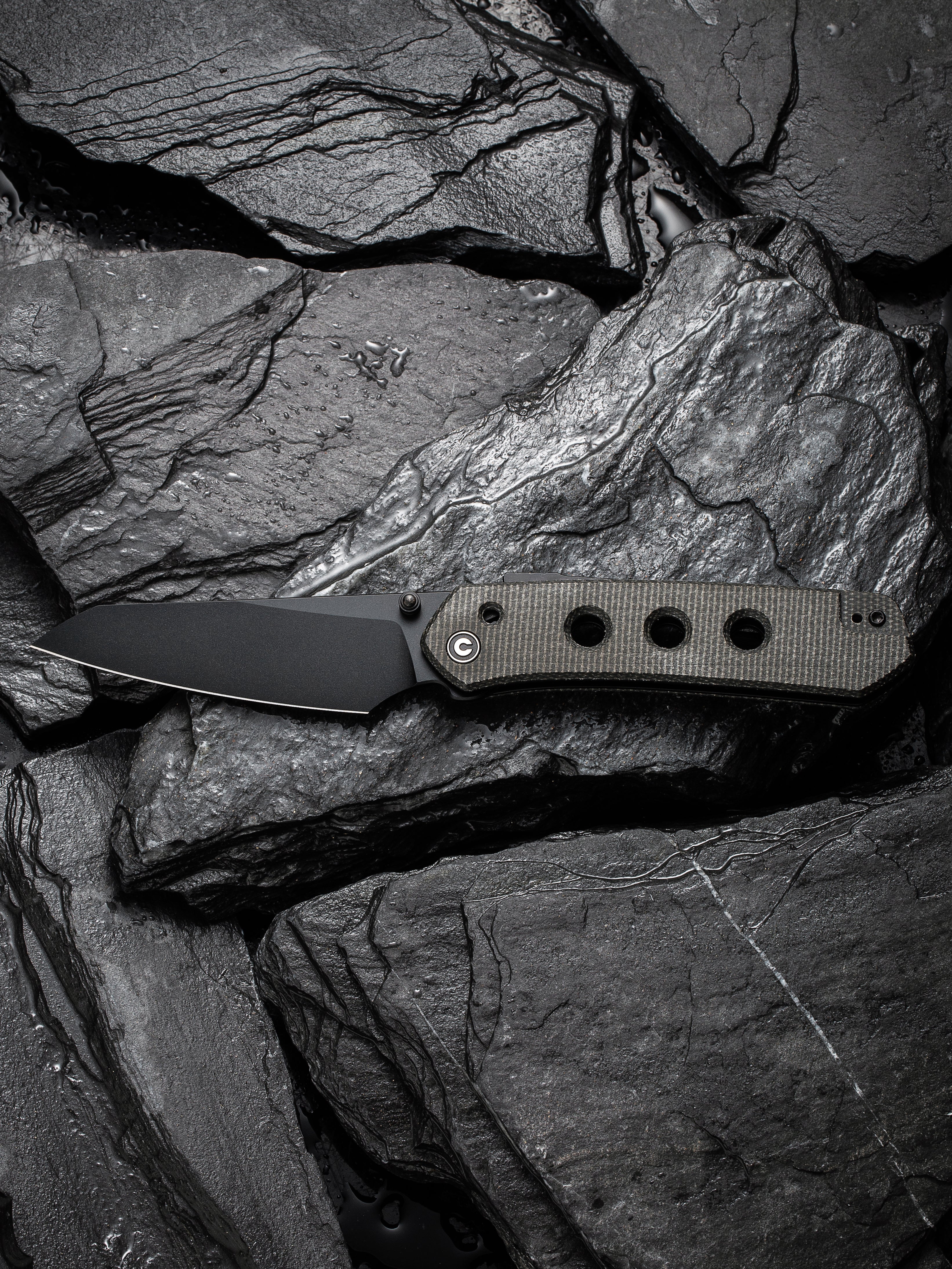 CIVIVI Vision FG — Dark Green Canvas Micarta