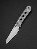CIVIVI Vision FG folding knife with polished clear Lexan handle and Rock-Grind blade