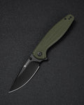 SENCUT Vyrce folding knife with OD green G10 handle and D2 blade
