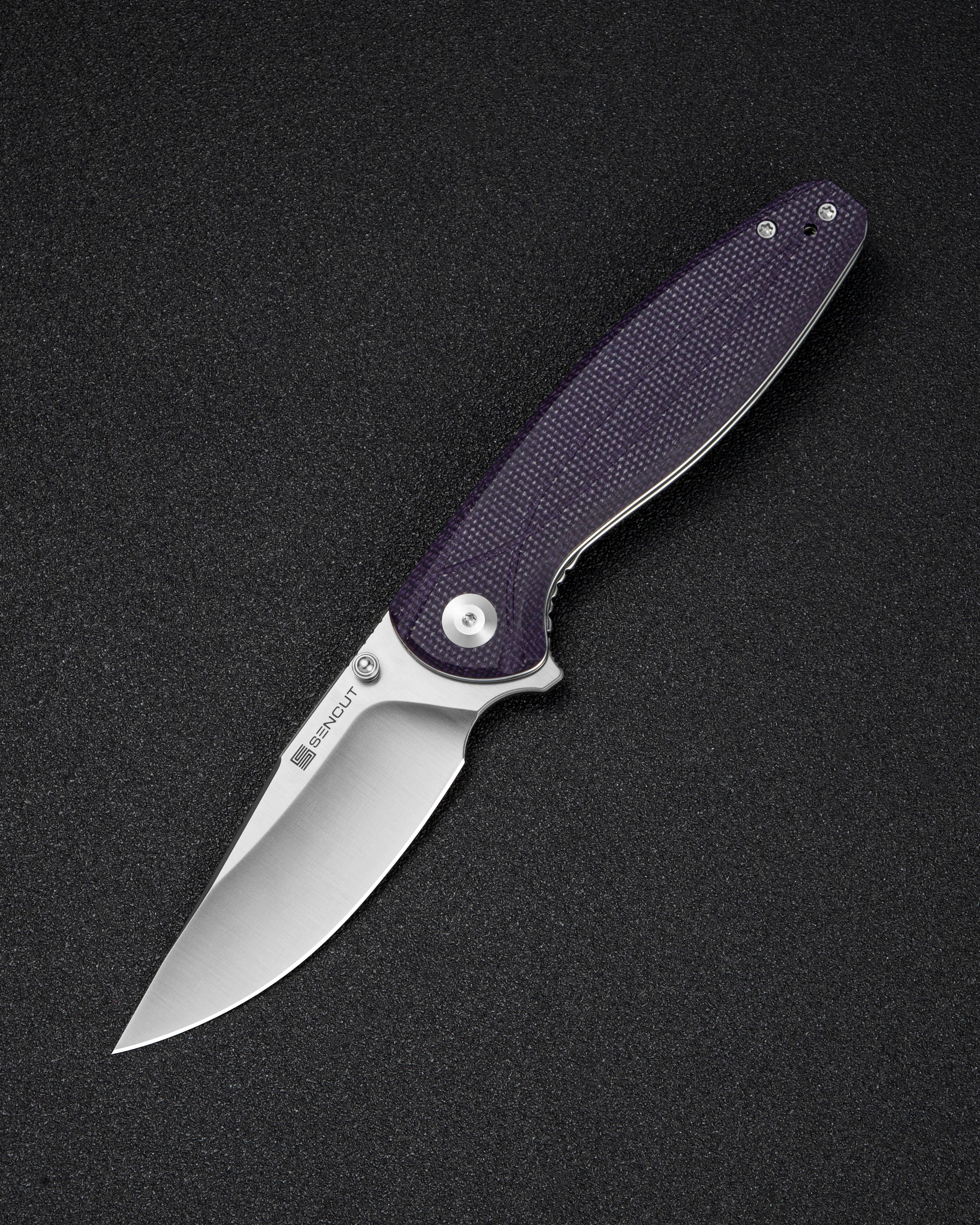 SENCUT Vyrce — Purple Canvas Micarta