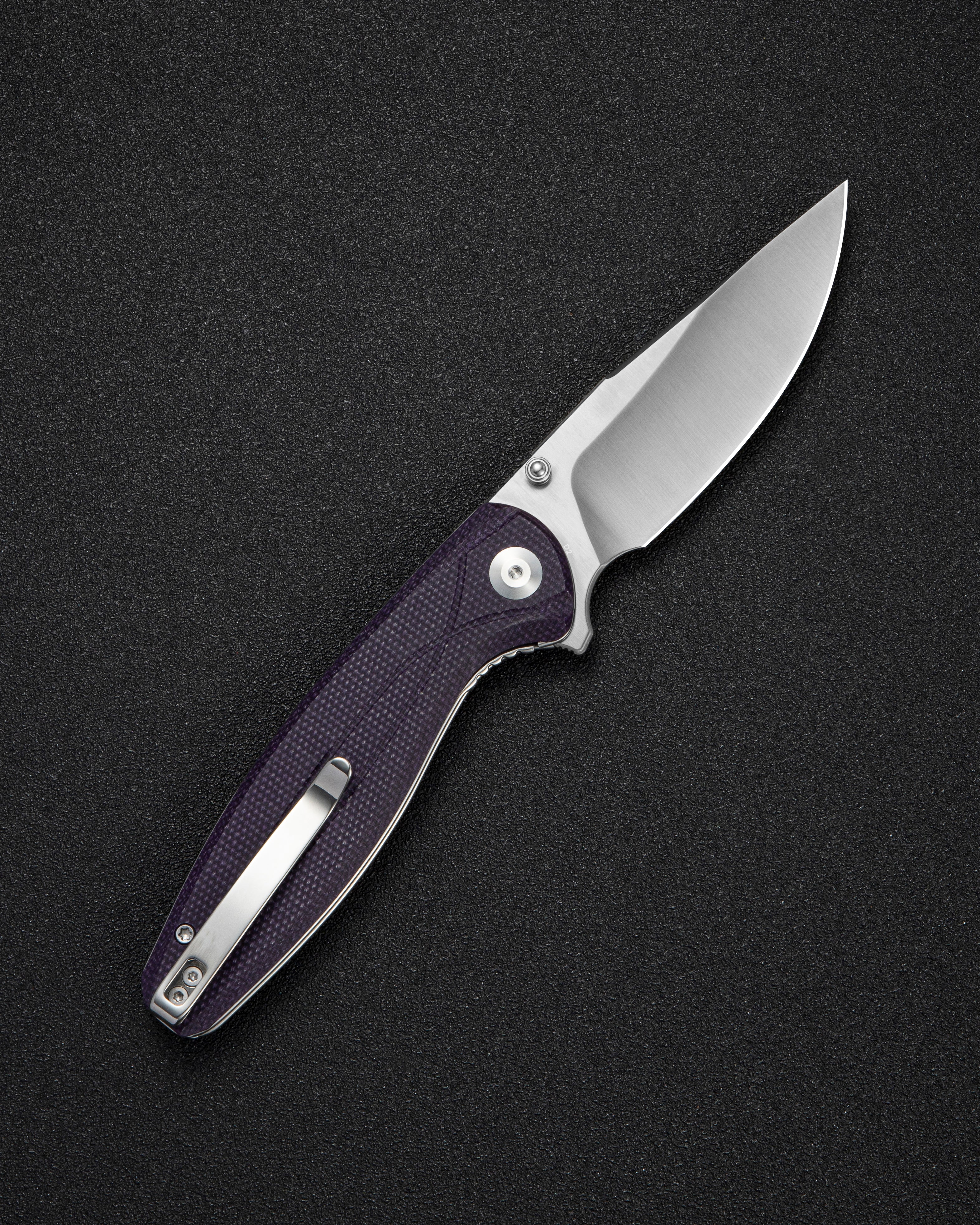 SENCUT Vyrce — Purple Canvas Micarta