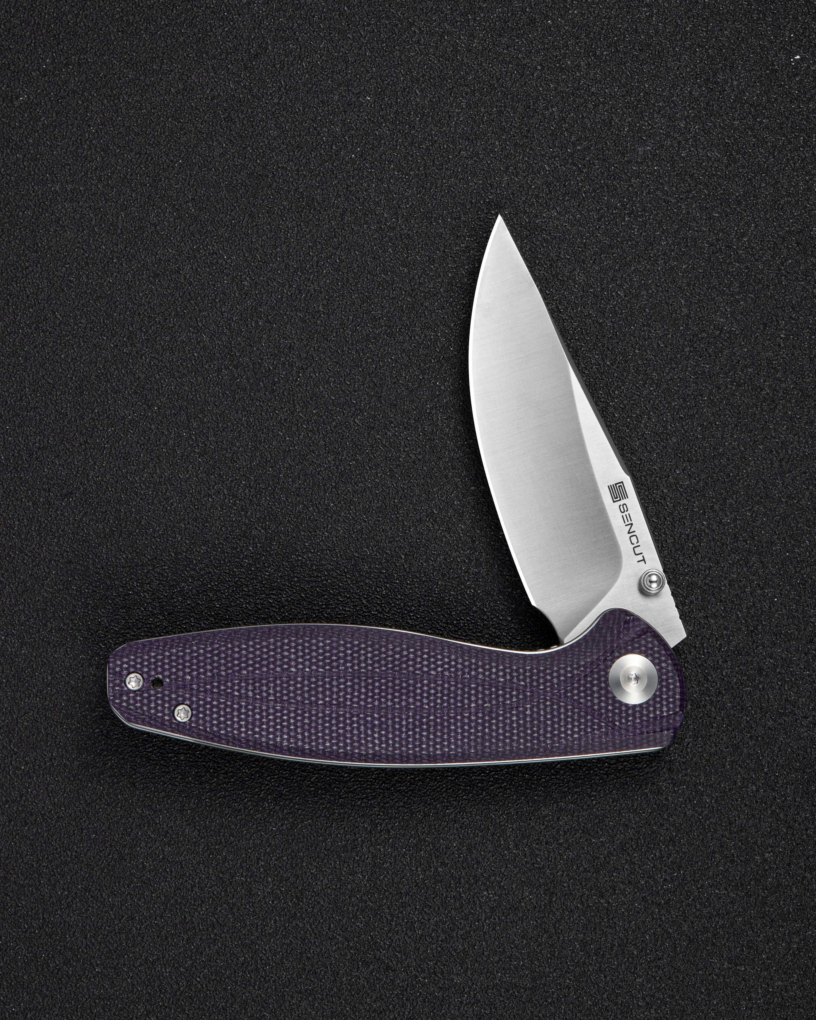 SENCUT Vyrce — Purple Canvas Micarta