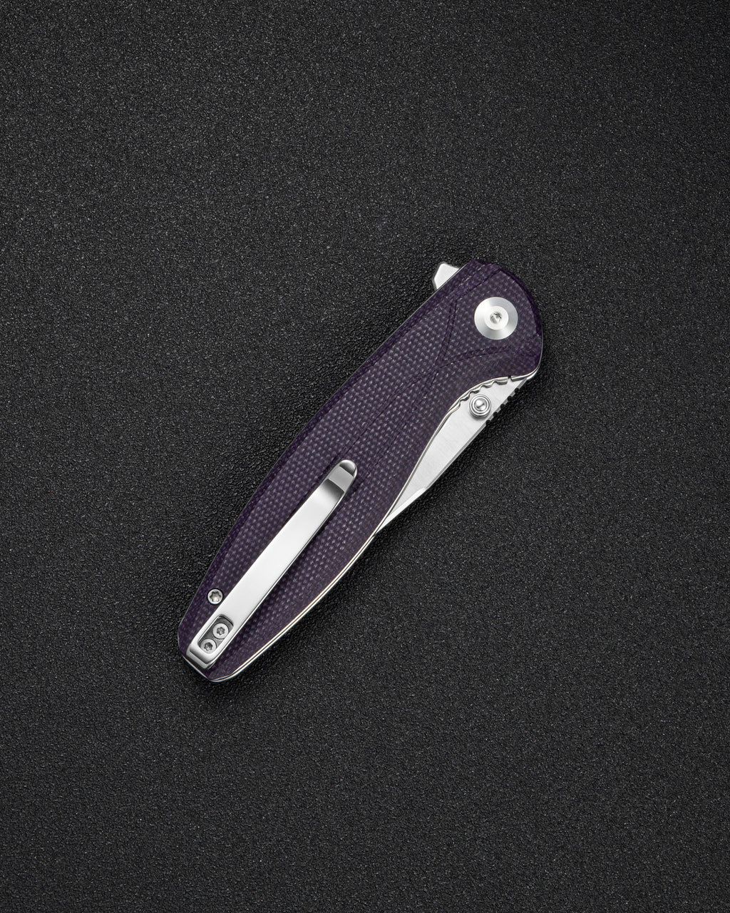 SENCUT Vyrce — Purple Canvas Micarta