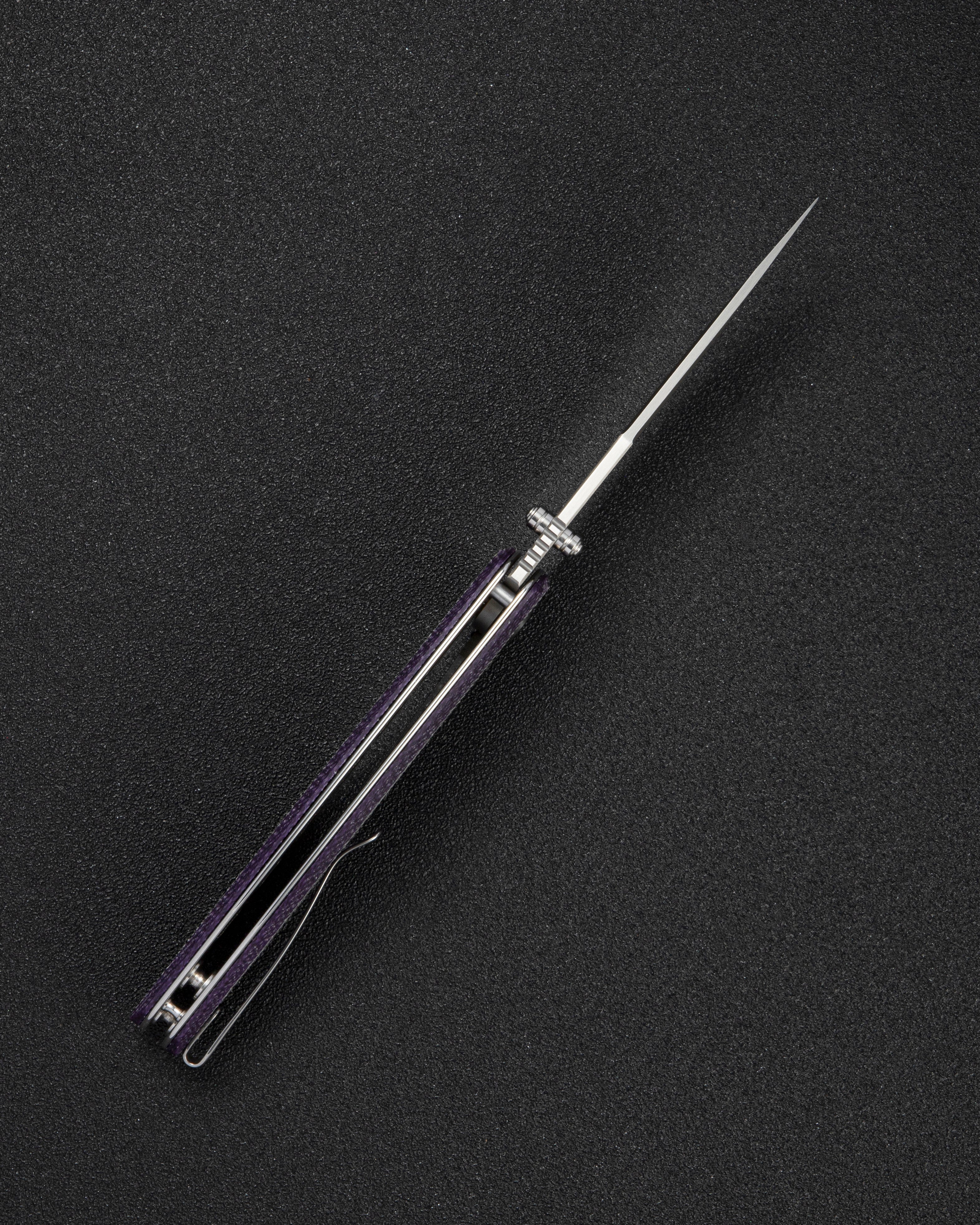 SENCUT Vyrce — Purple Canvas Micarta