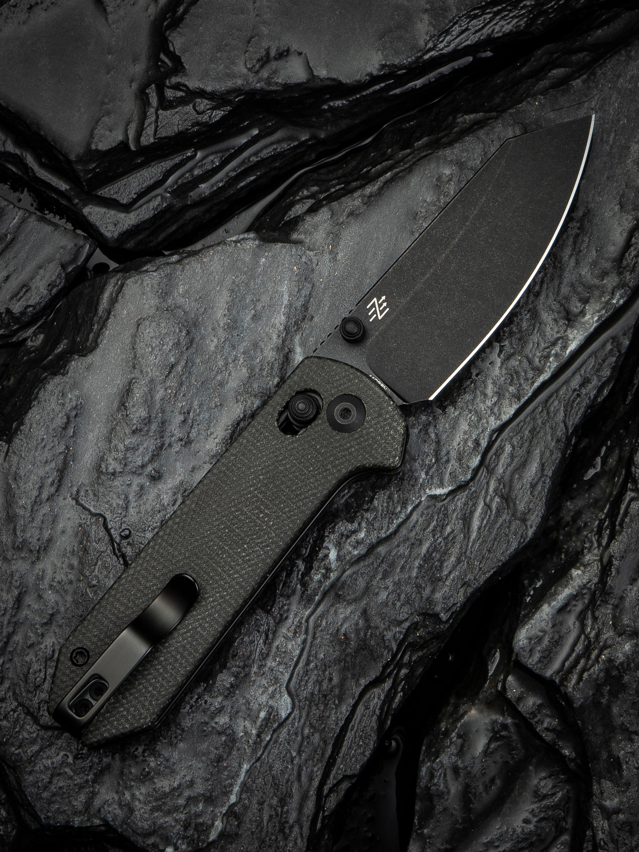 CIVIVI Yonder — Dark Green Canvas Micarta