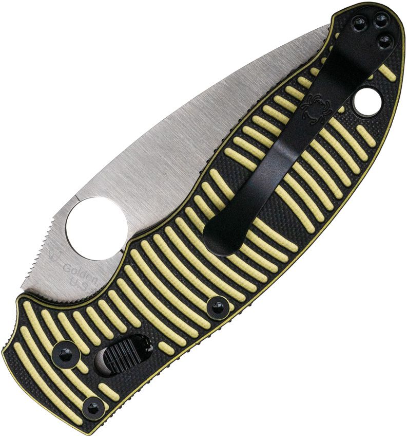 Spyderco Manix 2 Salt closed showing layered G-10 scales and pocket clip