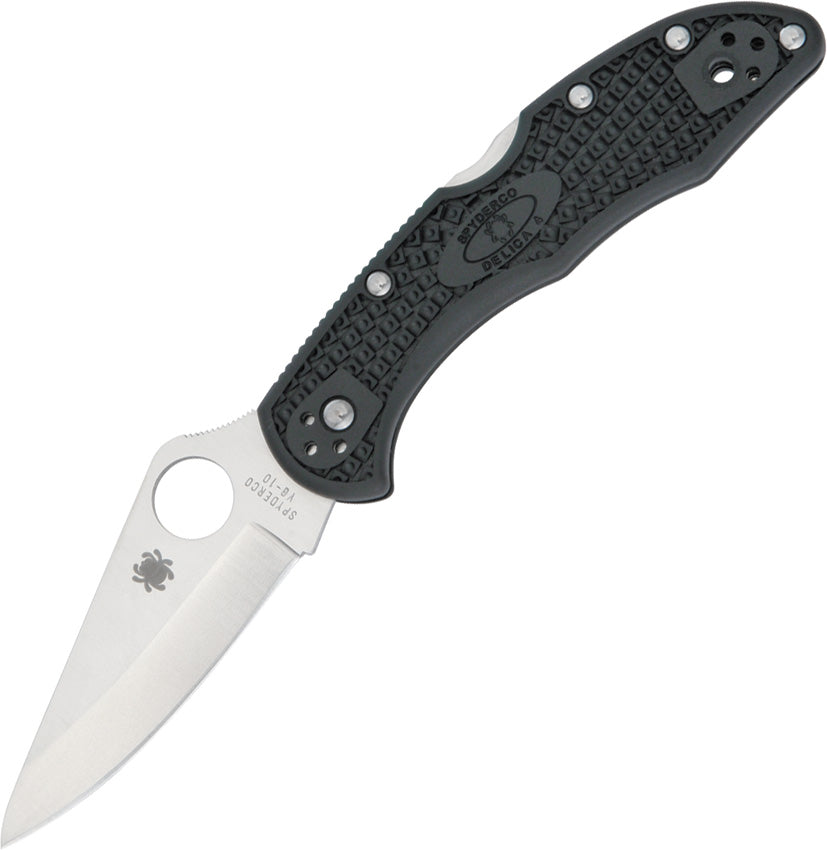 Spyderco Delica 4 Lightweight in black FRN with VG-10 blade