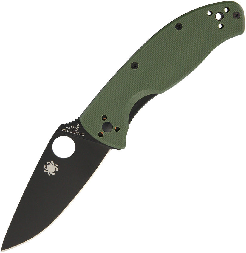Spyderco Tenacious in OD green G-10 with black coated blade