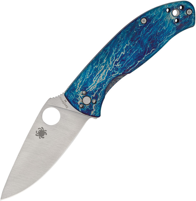 Spyderco Tenacious R.I.L. with flame anodised titanium handle and D2 blade