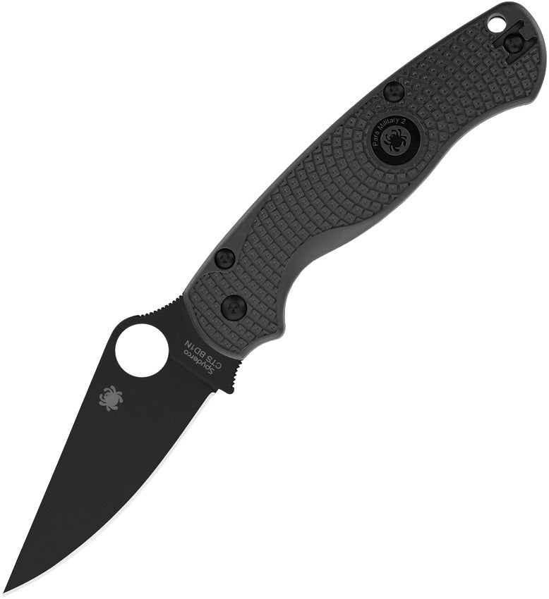 Spyderco Para Military 2 Lightweight with black DLC CTS BD1N blade