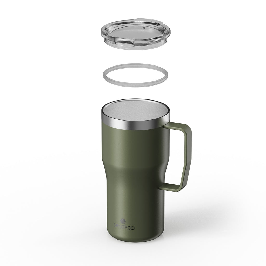 Santeco Nora III 590ml insulated tumbler in bronze green, view 4