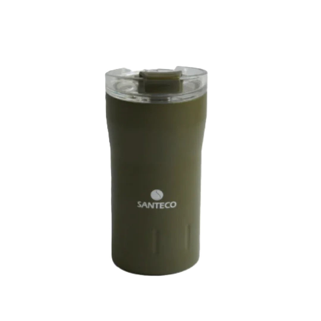 Santeco Kariba 350ml insulated coffee tumbler in bronze green