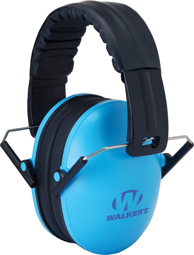 Walker's Folding Kids Ear Muff in blue
