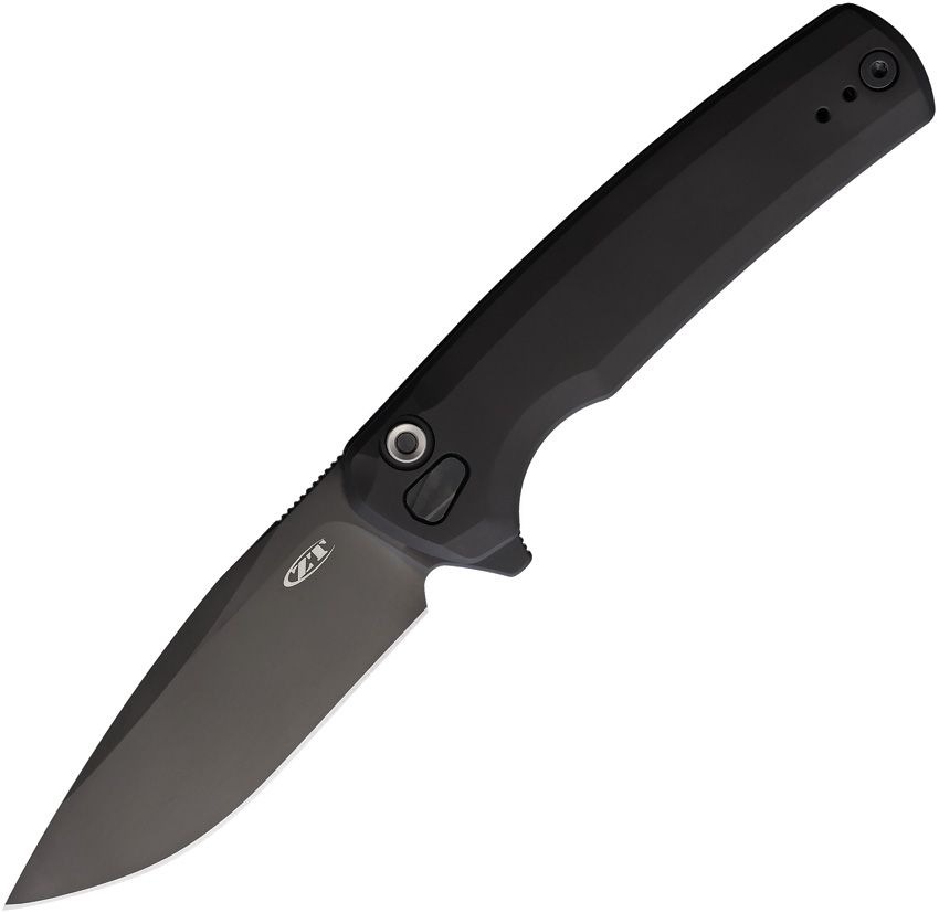 Zero Tolerance 0044 Button Lock, Black Titanium