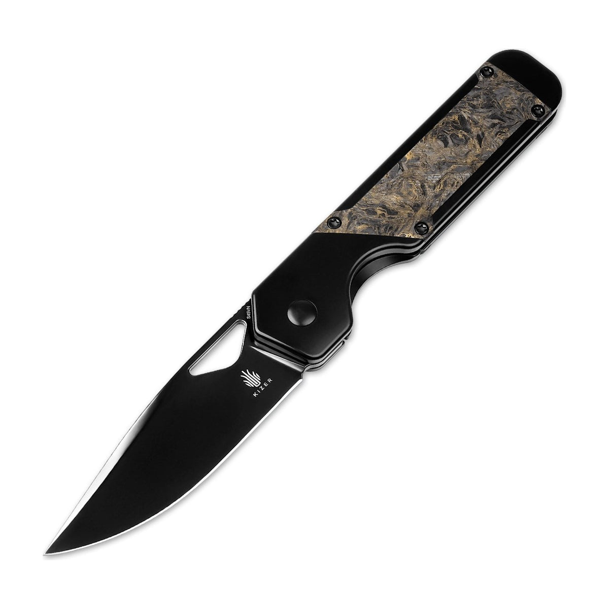 Kizer Militaw S45VN Titanium Fatcarbon Folding Knife