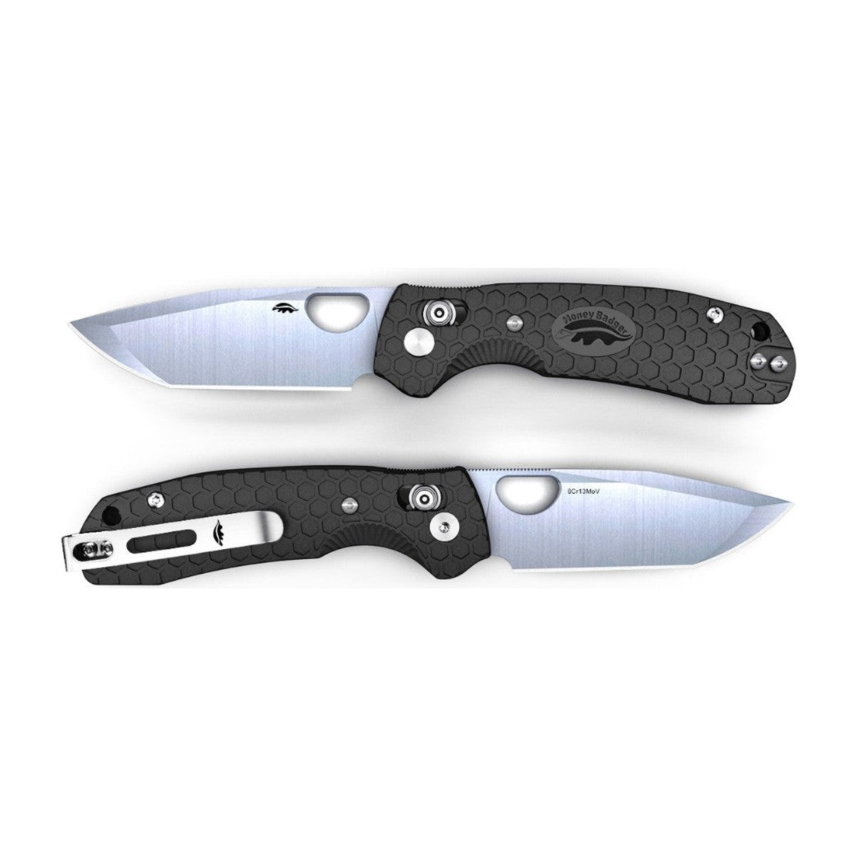 Honey Badger Cross-Bolt Tanto — Plain Edge, M/L FRN