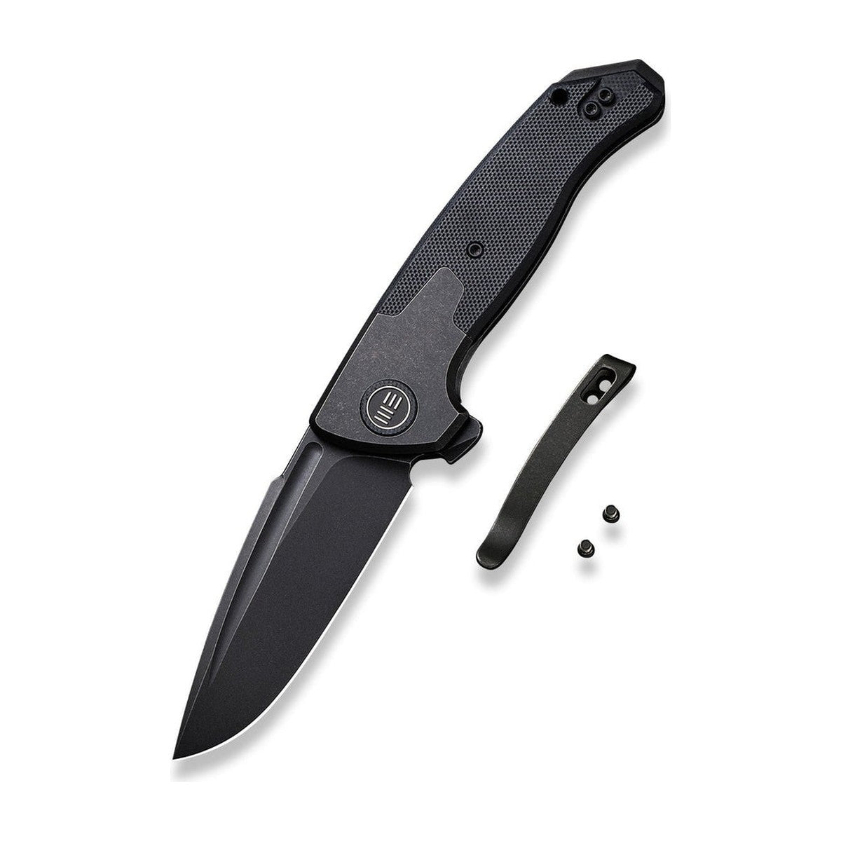 WE Press Check — Black Titanium & G10, Drop Point