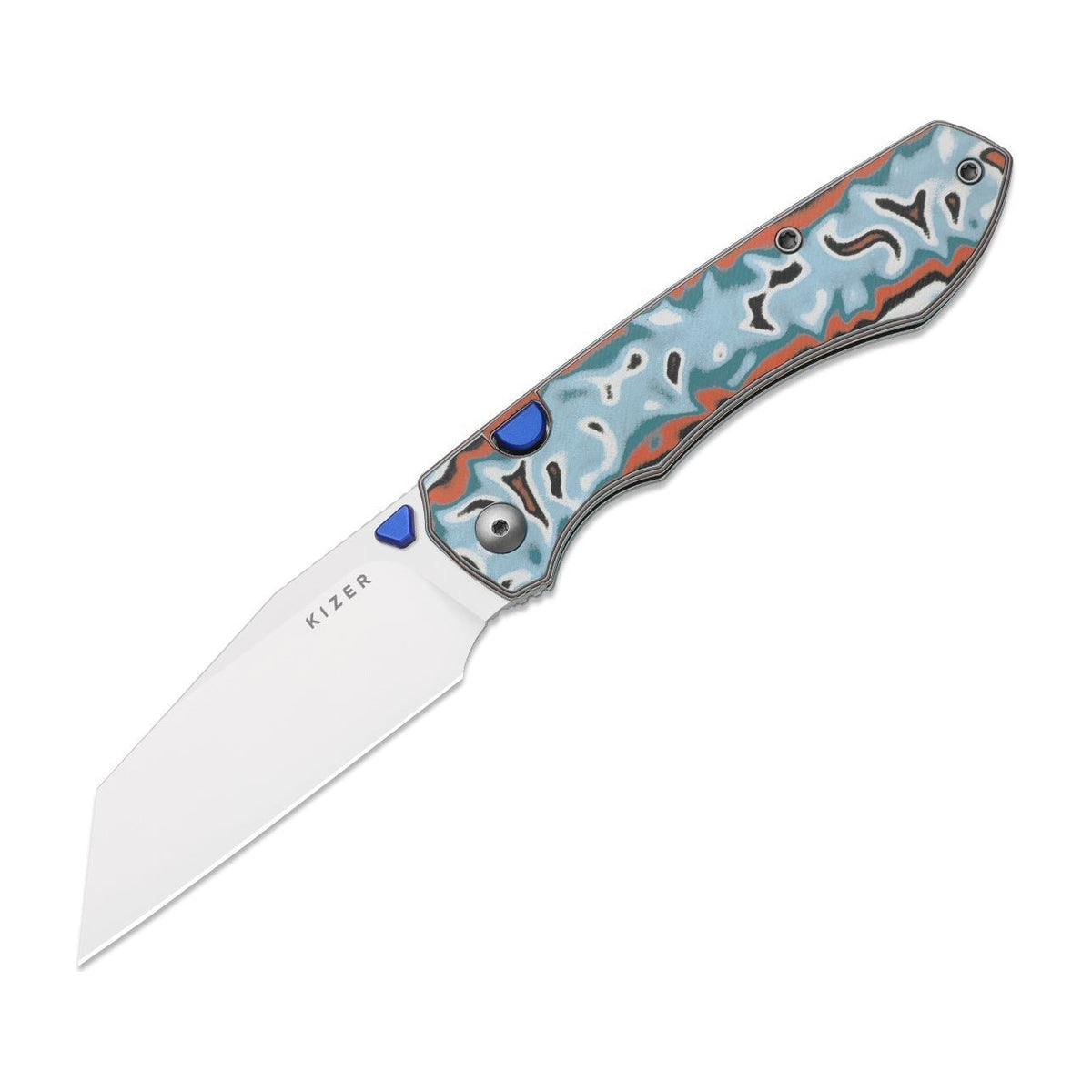 Kizer Wharning N690 Vortex Micarta Wharncliffe Folding Knife