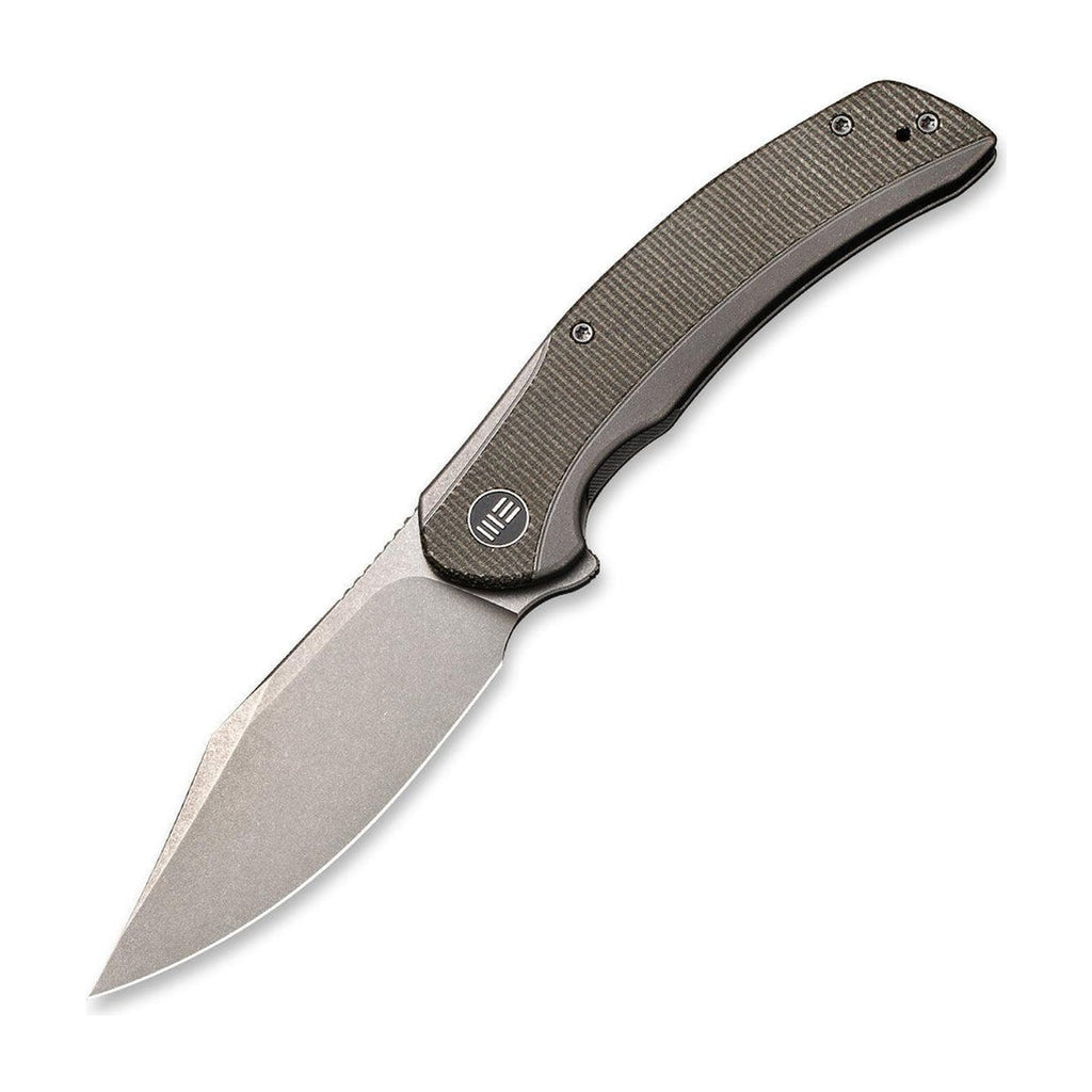 WE Snick — Gray Titanium & Green Micarta