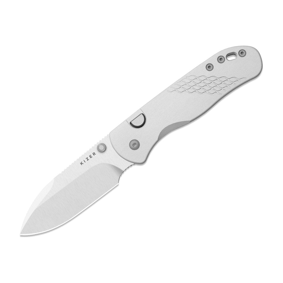 Kizer Drop Bear 292 AirTi M390 Silver Folding Knife
