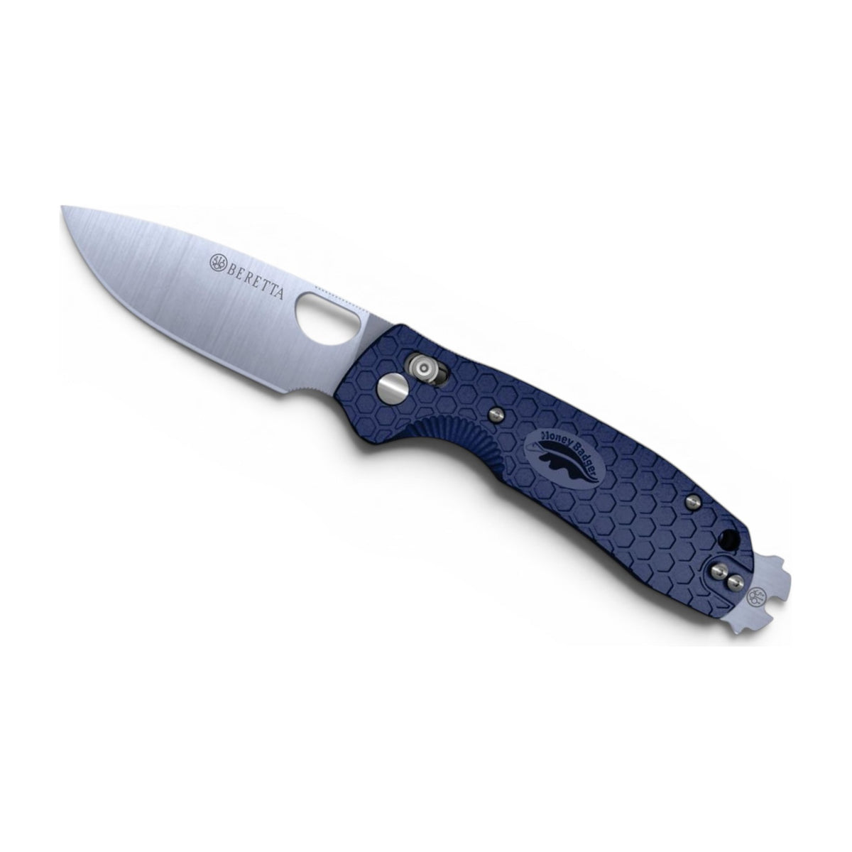 Honey Badger Cross-Bolt Drop-Point — M/L FRN, 8Cr13MoV