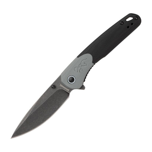 Browning Cedar — Flipper Folder, D2, Black Stonewash