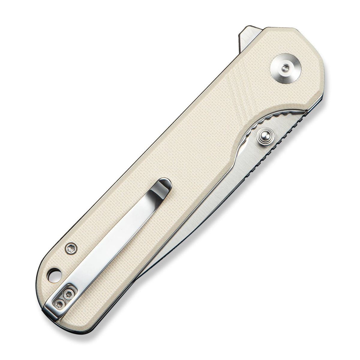 SENCUT Aetheris flipper knife, ivory G10, view 5