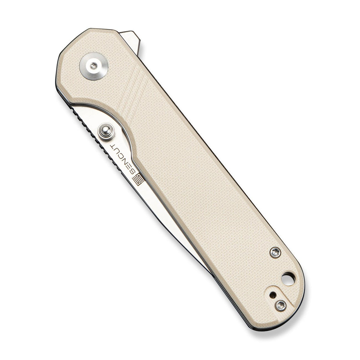SENCUT Aetheris flipper knife, ivory G10, view 4