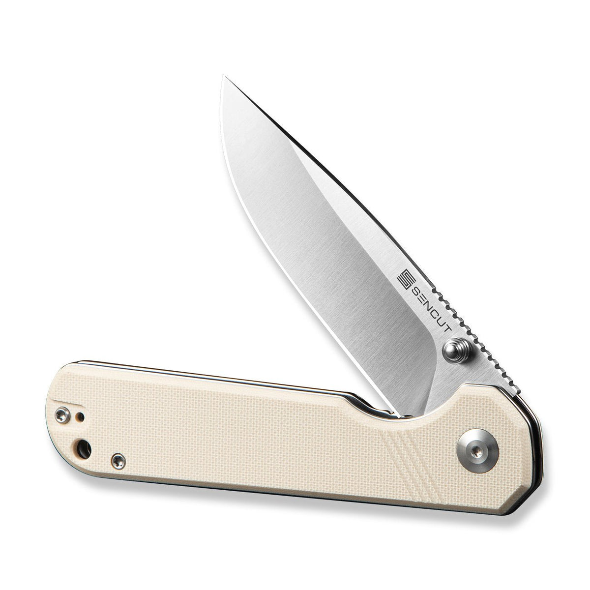 SENCUT Aetheris flipper knife, ivory G10, view 3
