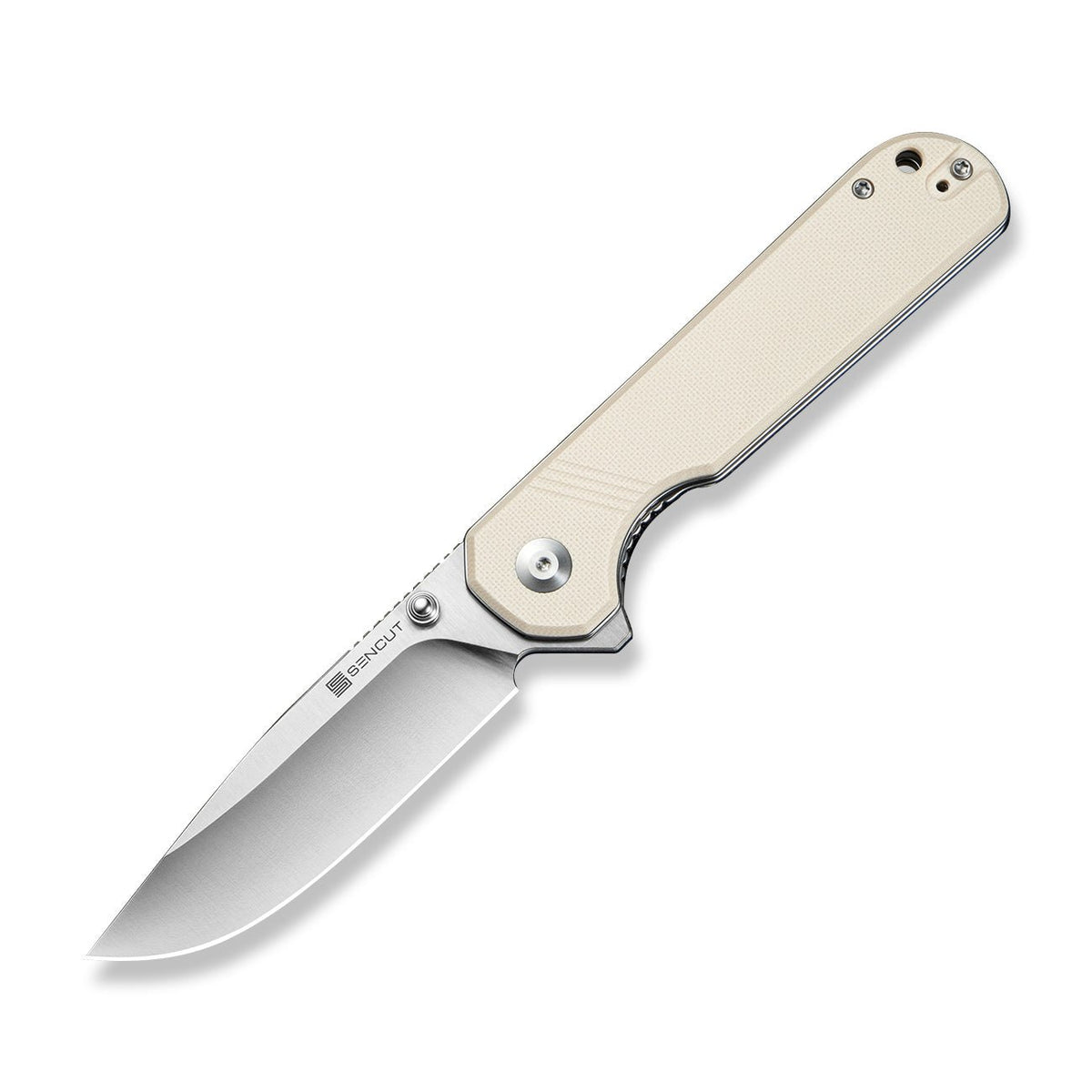 SENCUT Aetheris flipper knife, ivory G10, view 2