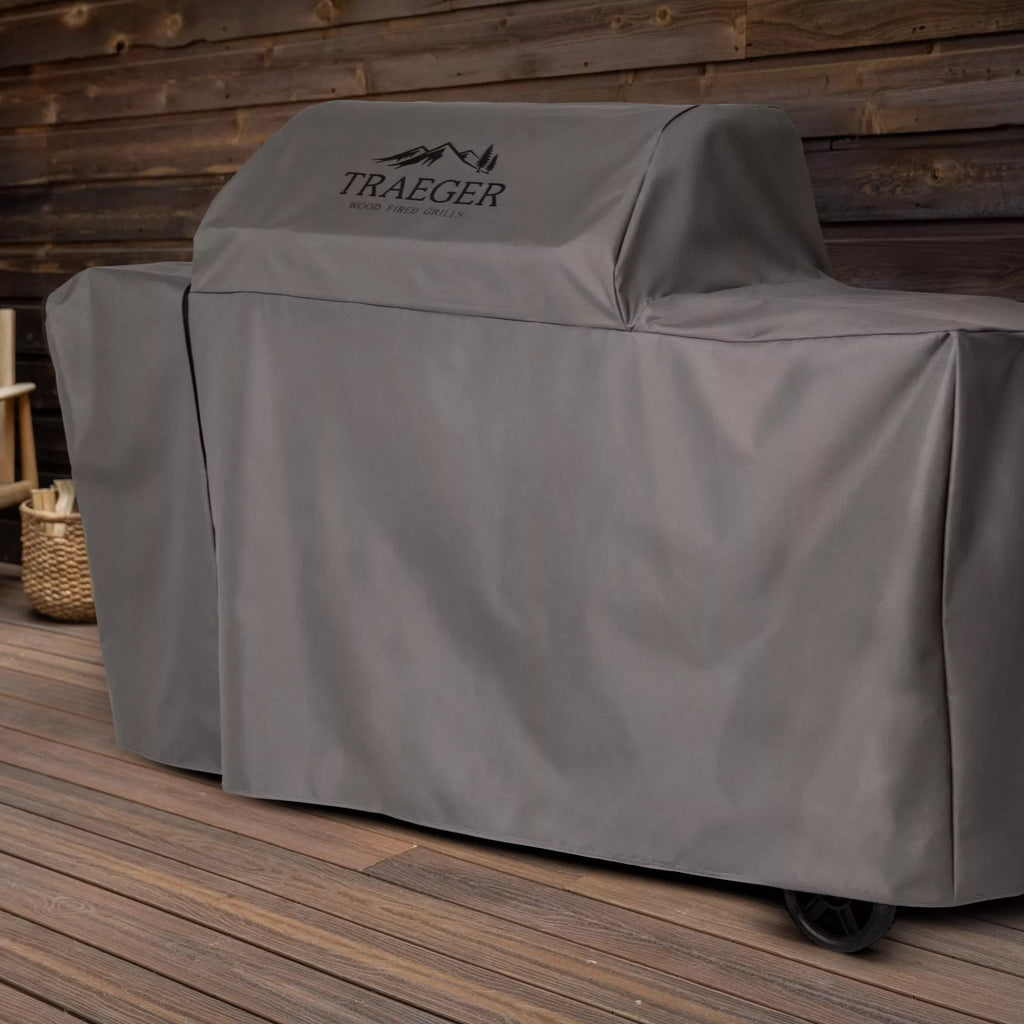 Traeger Woodridge Pro Cover outdoors