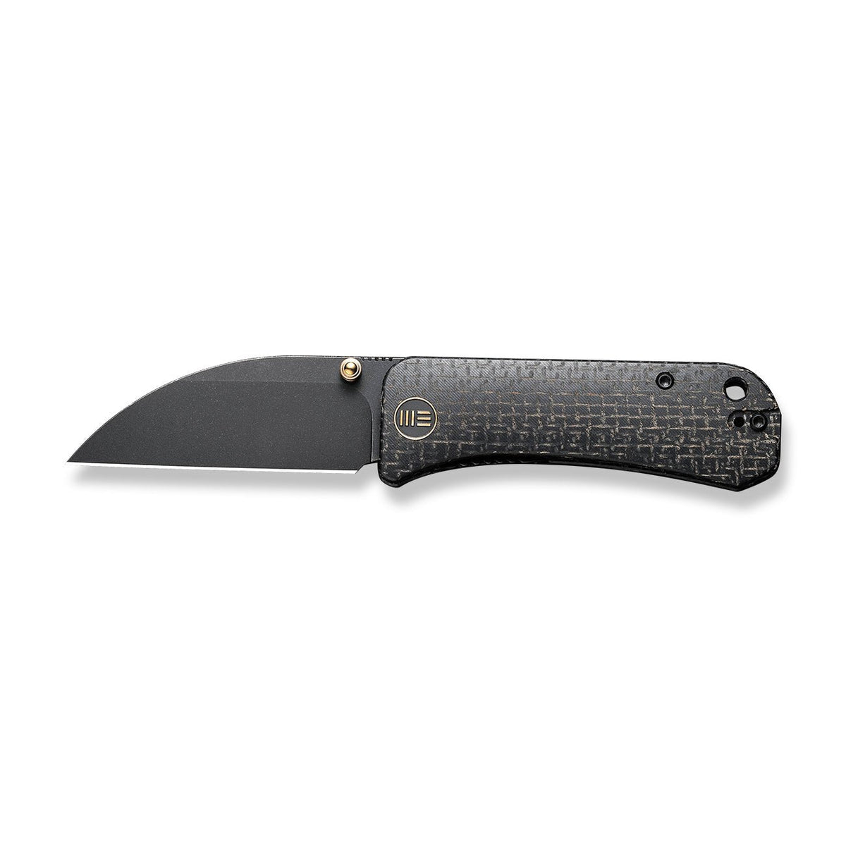 WE Banter Wharncliffe, black burlap Micarta, view 4