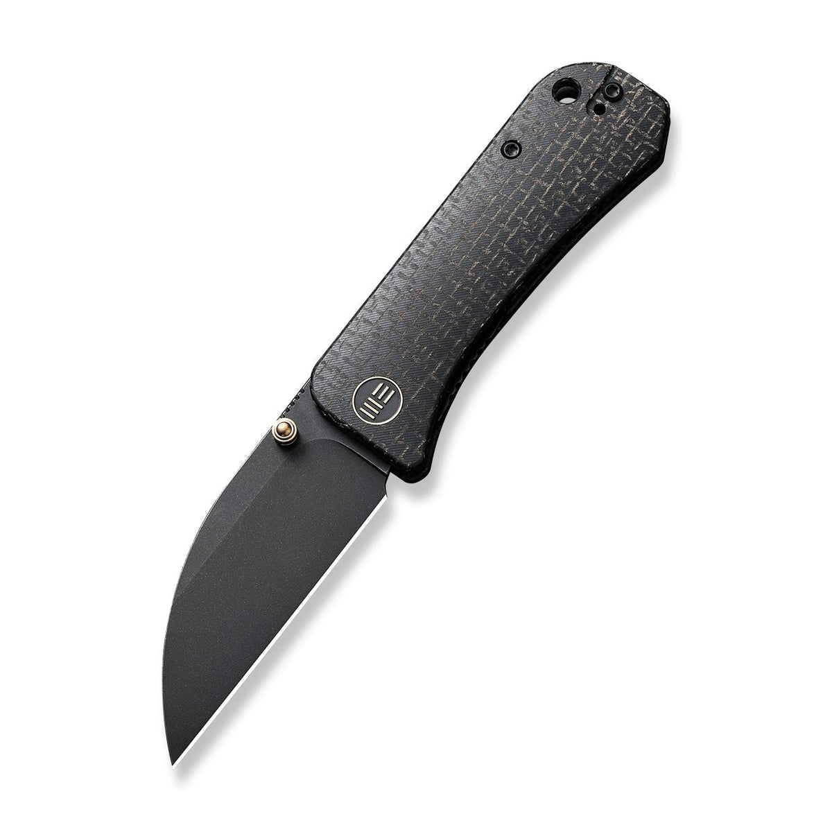 WE Banter Wharncliffe, black burlap Micarta, view 3