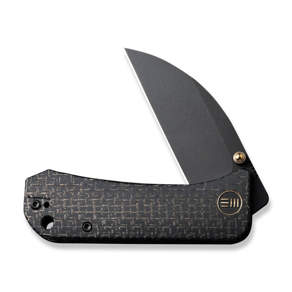 WE Banter Wharncliffe, black burlap Micarta, view 5