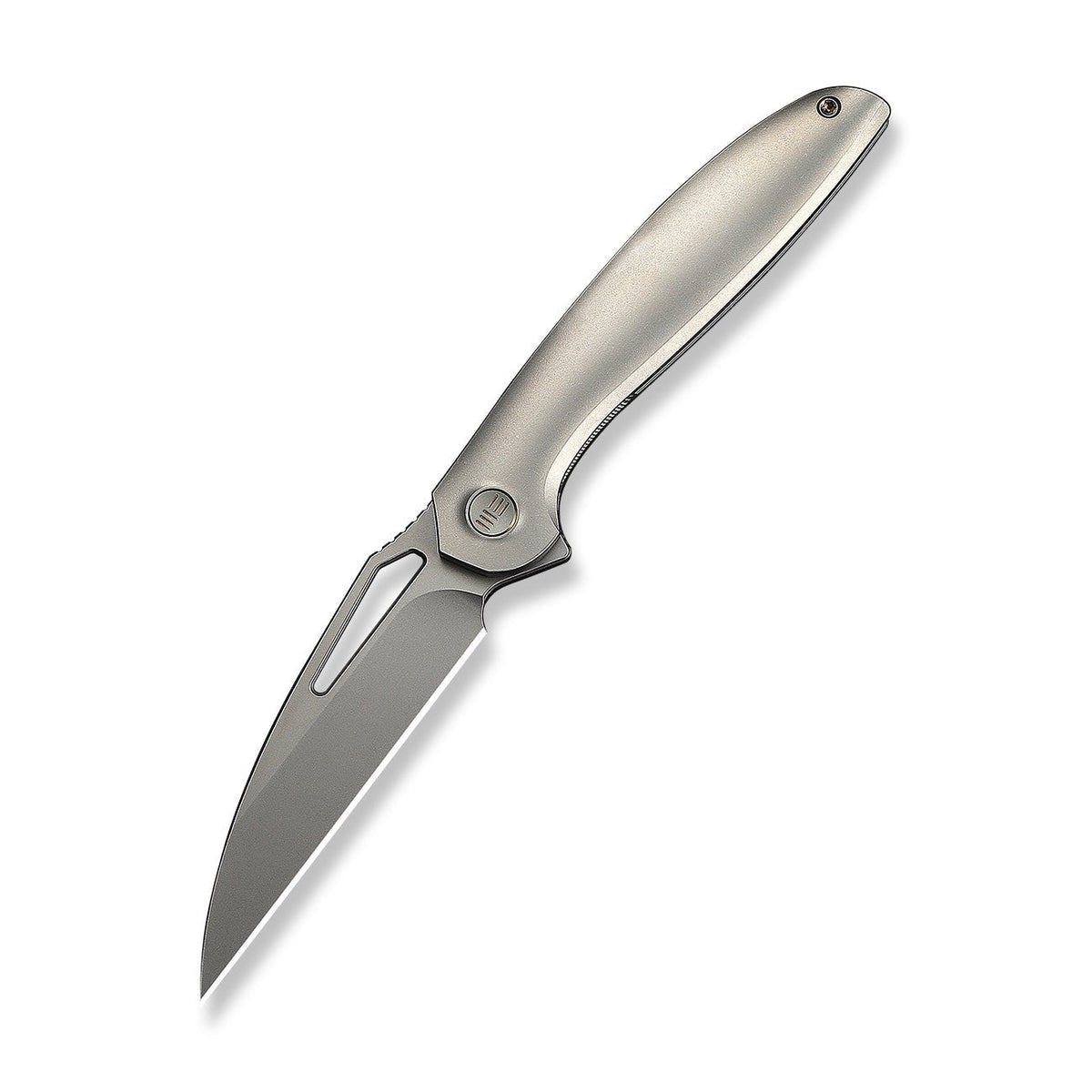 WE Tiercel titanium flipper knife, Grey Titanium, view 3